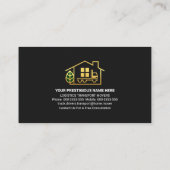 Imitate Gold Zuhause Moving Transport Visitenkarte (Rückseite)