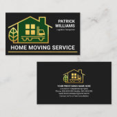 Imitate Gold Zuhause Moving Transport Visitenkarte (Vorne/Hinten)