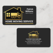Imitate Gold Zuhause Moving Truck Visitenkarte (Vorne/Hinten)