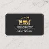 Imitate Gold Zuhause Moving Truck Visitenkarte (Rückseite)