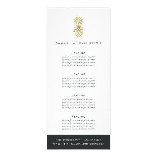 Imitate Goldananas | Preise oder Dienstleistungen Werbekarte (Vorne)