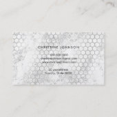 Imitate Goldbarbe auf grauem Glitzer Visitenkarte (Rückseite)