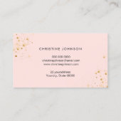 Imitate Goldbarren Glitzer auf rosa Untergrund Visitenkarte (Rückseite)