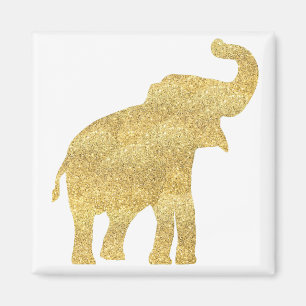 Imitate Goldbarren Glitzer-Elefant Magnet
