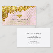 Imitate Goldbarren Glitzer in rosa Design Visitenkarte (Vorne/Hinten)