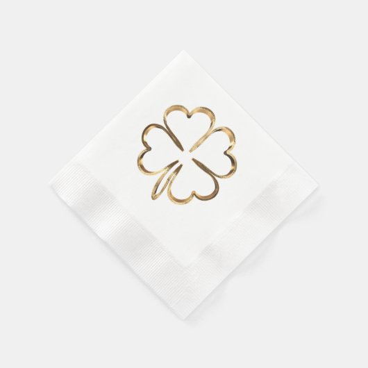 Imitate Golden Clover Viel Glück Serviette (Ecke)