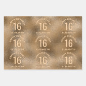 Imitate Golden Foil Aussehen wie Happy Birthday &  Geschenkpapier Set (Vorderseite 2)