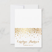 Imitate Golden Foil Confetti Dots Elegante Platzka Einladung (Vorderseite)