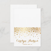 Imitate Golden Foil Confetti Dots Elegante Platzka Einladung (Vorne/Hinten)
