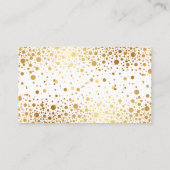 Imitate Golden Foil Confetti Dots Elegante Platzka Platzkarte (Rückseite)