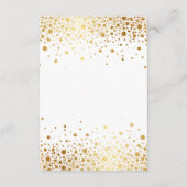 Imitate Golden Foil Confetti Elegante Unterkunft A Begleitkarte (Rückseite)