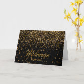 Imitate Golden Foil Confetti Glitzern Herzlich wil Karte (Gelbe Blume)