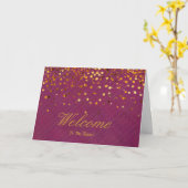 Imitate Golden Foil Confetti Glitzern Herzlich wil Karte (Gelbe Blume)