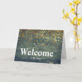 Imitate Golden Foil Confetti Glitzern Herzlich wil Karte (Gelbe Blume)