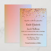 Imitate Golden Foil Confetti Save The Date (Vorne/Hinten)
