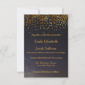 Imitate Golden Foil Confetti Save The Date (Vorderseite)