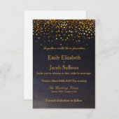 Imitate Golden Foil Confetti Save The Date (Vorne/Hinten)
