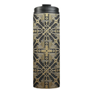 Imitate Golden Metallic Pattern tumbler Thermosbecher