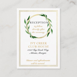 Imitate Golden Wreath Wedding Card Begleitkarte