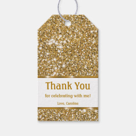 Imitate Golden Yellow Glitzer Textur - Vielen Dank Geschenkanhänger