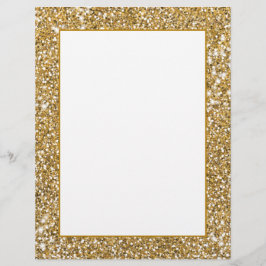 Imitate Golden Yellow Glitzer Texture Look Grafik Briefbogen