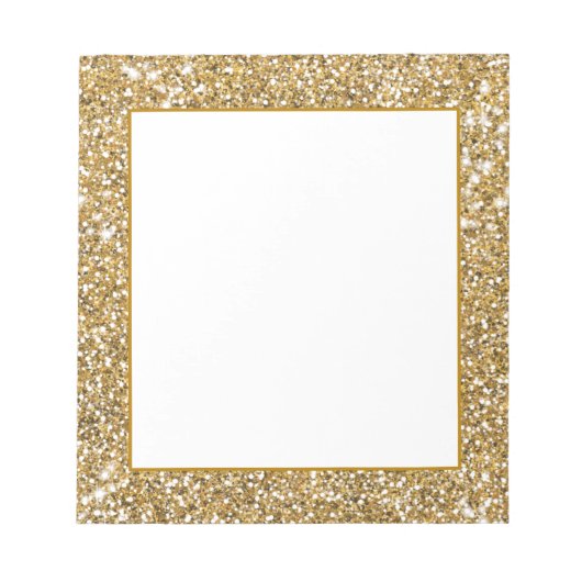 Imitate Golden Yellow Glitzer Texture Look Grafik Notizblock (Vorderseite)
