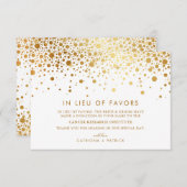 Imitate Goldene Foil Confetti als Nachfolger der F Begleitkarte (Vorne/Hinten)