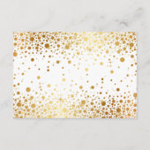 Imitate Goldene Foil Confetti als Nachfolger der F Begleitkarte (Rückseite)