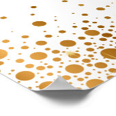 Imitate Goldene Foil Confetti Graduierungsparty Wi Poster (Ecke)