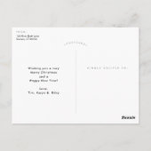 Imitate Goldene Fossilien mit Snowflakes Foto Postkarte (Rückseite)