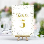 Imitate Goldene Glitzer Parco Civico-Ciani Tischnummer<br><div class="desc">Fügen Sie Ihrem Hochzeitsempfang eine Touch von Schimmer und Eleganz mit diesen eleganten Tischnummern hinzu. Mit einer zarten Streuung von Imitaten Gold Glitzer Konfetti Punkte auf einem knusprigen weißen Hintergrund,  schaffen diese Karten einen modernen und schicken Look. Persönlich mit Ihren Tischnummern für eine gemütliche und unvergessliche Tischumgebung.</div>