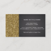 Imitate Goldene Sequenz Glamour Sparkle Visitenkarte (Rückseite)