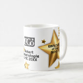 Imitate goldene Sterne Angestellter des Monats Kaffeetasse (VorderseiteRechts)