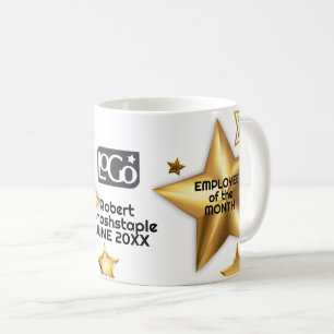 Imitate goldene Sterne Angestellter des Monats Kaffeetasse