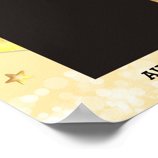 Imitate goldene Sterne funkeln Mitarbeiter des Mon Poster (Ecke)