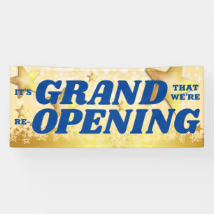 Imitate goldene Sterne Großer Empfang Banner
