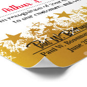 Imitate goldene Sterne Mitarbeiter des Monatszerti Poster (Ecke)