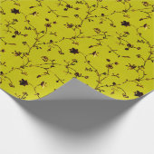 Imitate Goldenen Fell Blumenstrauch Blume Geschenkpapier (Ecke)