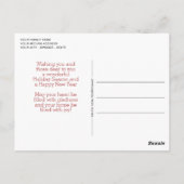 Imitate Goldenen Pine Cones Needles auf Mauve Pink Postkarte (Rückseite)