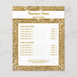 Imitate Goldener gelber Glitzer Textur & Benutzerd Flyer