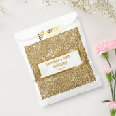 Imitate Goldener gelber Glitzer Textur & Benutzerd Geschenktütchen (Versiegelt)