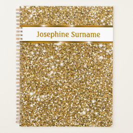 Imitate Goldener gelber Glitzer Textur & Benutzerd Planer