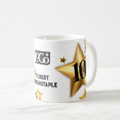 Imitate goldener Stars Jubiläumsschritt Kaffeetasse (VorderseiteRechts)