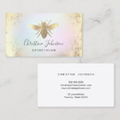 IMITATE goldenes Bienenlogo auf Pastellfarben Visitenkarte (Vorne/Hinten)