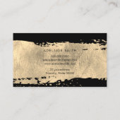 Imitate goldenes Farbenlogo auf schwarz Visitenkarte (Rückseite)
