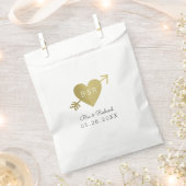 Imitate goldenes Herz der Liebe Geschenktütchen (Ausgeschnitten)