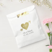 Imitate goldenes Herz der Liebe Geschenktütchen (Versiegelt)