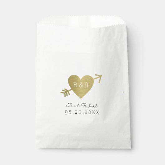 Imitate goldenes Herz der Liebe Geschenktütchen (Vorderseite)