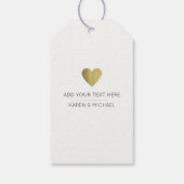 Imitate goldenes Herz mit einigen Initialen, einfa Geschenkanhänger (Rückseite)