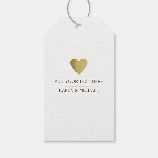 Imitate goldenes Herz mit einigen Initialen, einfa Geschenkanhänger (Rückseite)